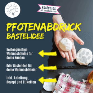 Pfotenabdruck auf Salzteig