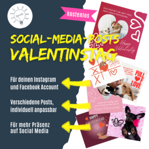 Social-Media-Posts zum Valentinstag für Hundetrainer