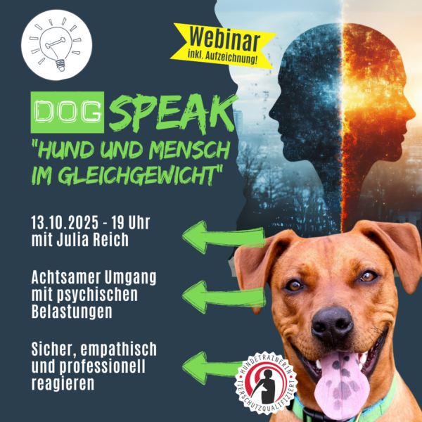 DogsPEAK-Webinar "Hund und Mensch im Gleichgewicht" über den Umgang mit psychisch erkrankten Menschen im Hundetraining