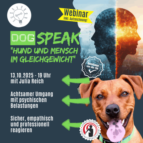 DogSPEAK-Webinar "Hund und Mensch im Gleichgewicht" [Digital]