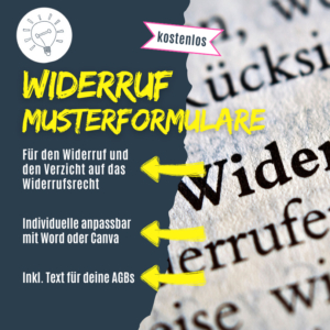 Widerruf Musterformulare - Muster für Widerspruchsschreiben