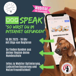 DogSPEAK-Webinar "So wirst du im Internet gefunden"