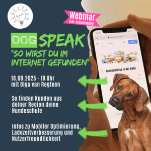 DogSPEAK-Webinar "So wirst du im Internet gefunden"
