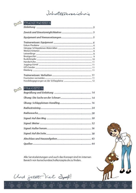 Schleppleinentraining Konzept für Hundetrainer