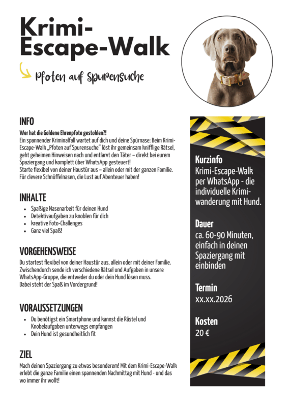 Krimiwanderung mit Hund