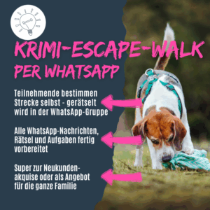 Hunde-Krimi-Tour - ganz einfach per WhatsApp